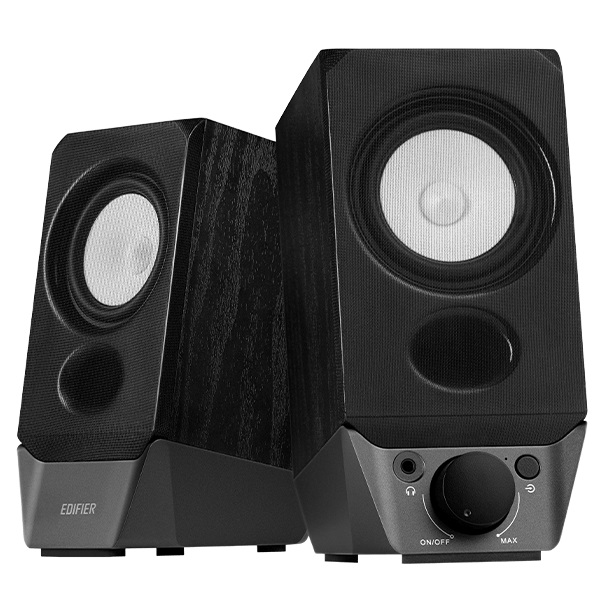 זוג רמקולים אלחוטיים בלוט'וס למחשב צבע שחור אדיפייר Edifier R19BT 2.0 Bluetooth Speakers with Easy Connection AUX 4W RMS Black